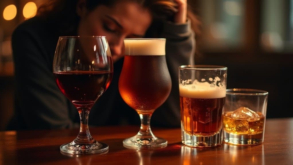 alcohol types anxiety effects